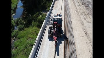 Bightline Construction - Pulling rails west from Cocoa
