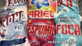 Laundry Powder Comparison Roma, Foca, Ariel Revitacolor, Espumil, And Ace Color Asmr