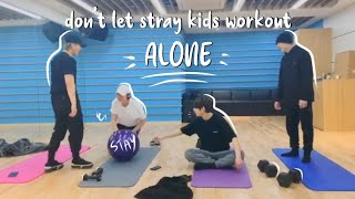 Stray Kids being a mess while doing exercise