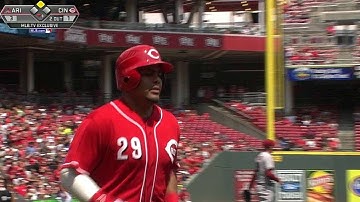 ARI@CIN: Schumaker lines a double to score Pena