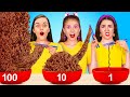 ¡Reto EXTREMO de 100 capas de comida | Desafío de cocina Yo VS Abuela por 123 GO! TRENDS