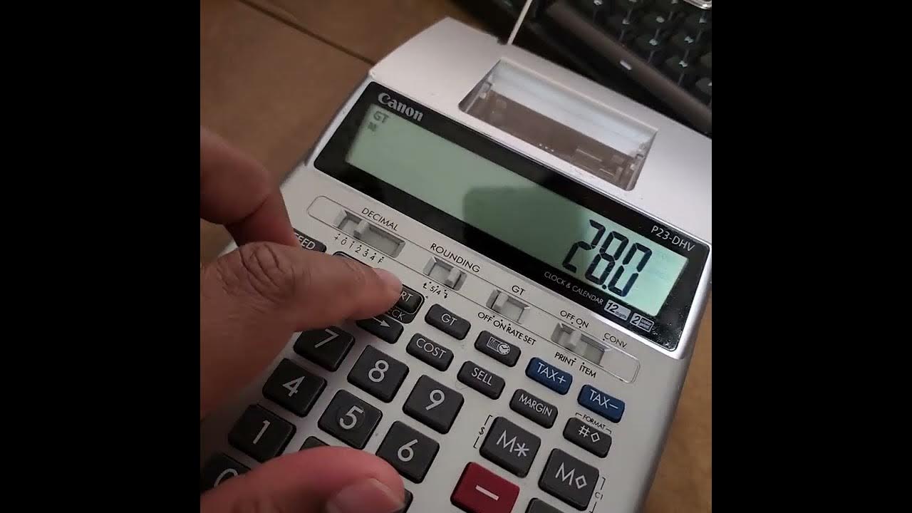 just showing off and testing the Canon P23DHV calculator YouTube