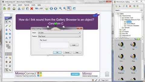 Adding Gallery Sounds to Objects - Ask a Mimio Master