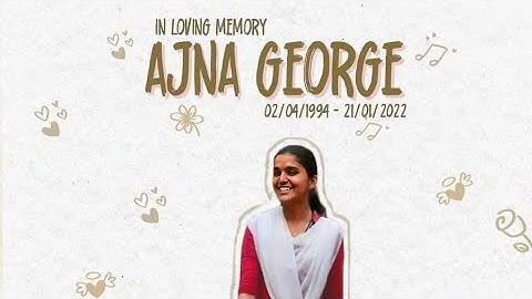 Ajna George, Pray for us from Heaven. Happy Birthday to you - 02 April