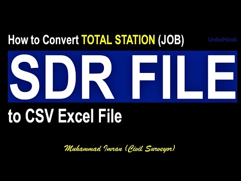 How to Convert SDR File to CSV Excel File