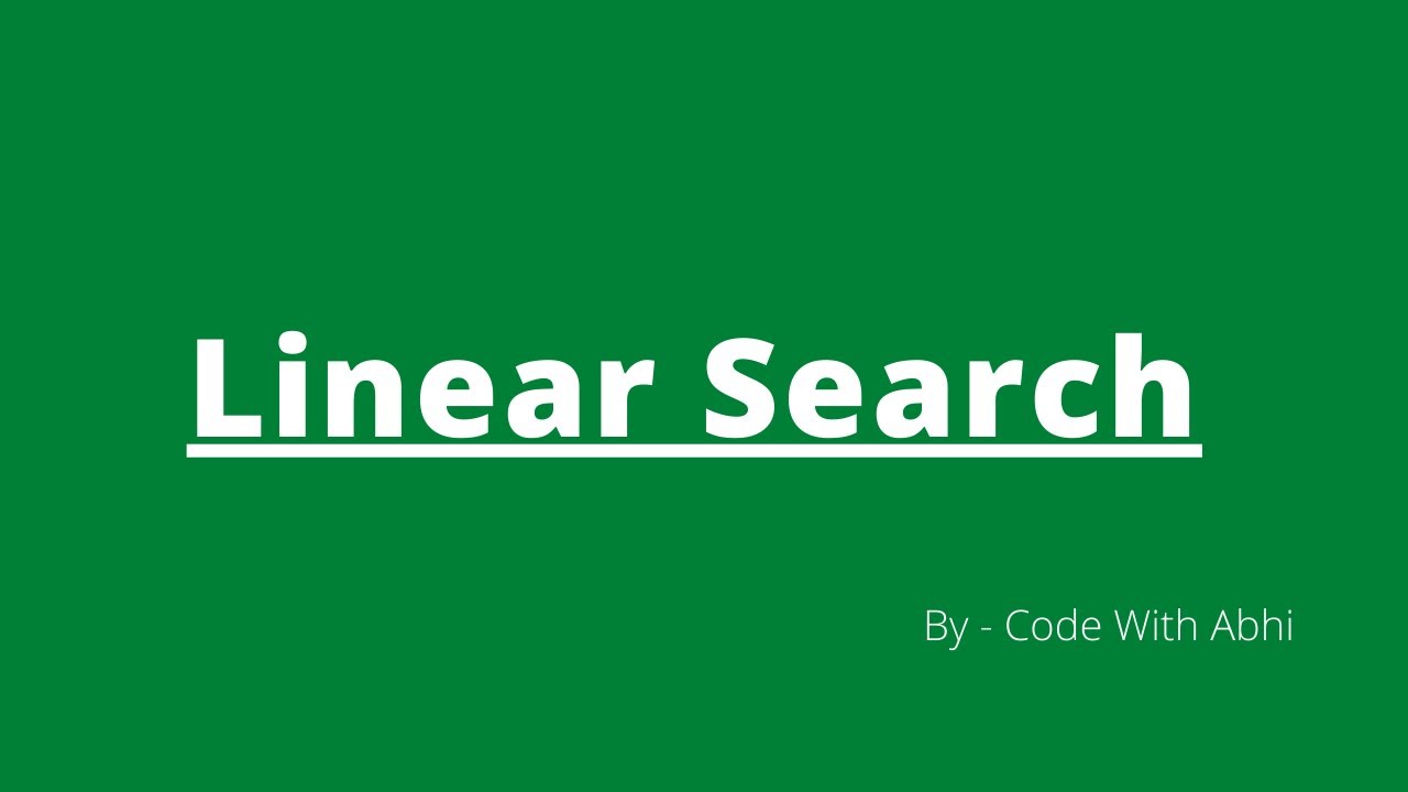 Linear Search | Linear Search program in C | Data Structures ...