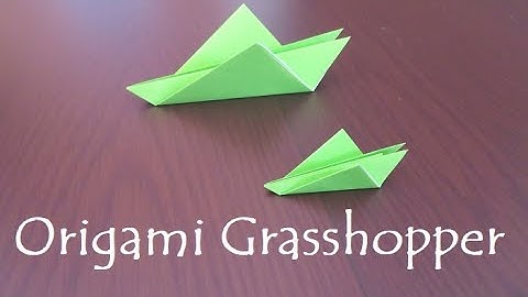 Origami Grasshopper (Level: 3 year old+)