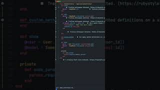 Quick tip on using Vim with RuboCop to clean up ruby code #shorts screenshot 4