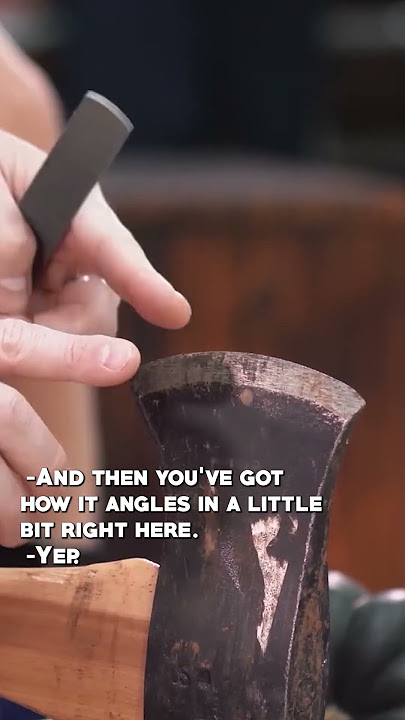 How to CORRECTLY sharpen an axe (sort of)