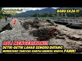 Asli ngeri  detik banjir datang sangat besar menerjang tanggul sampai ambrol