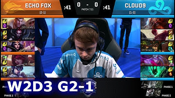 Echo Fox vs Cloud 9 | Game 1 S7 NA LCS Summer 2017 Week 2 Day 3 | FOX vs C9 G1 W2D3