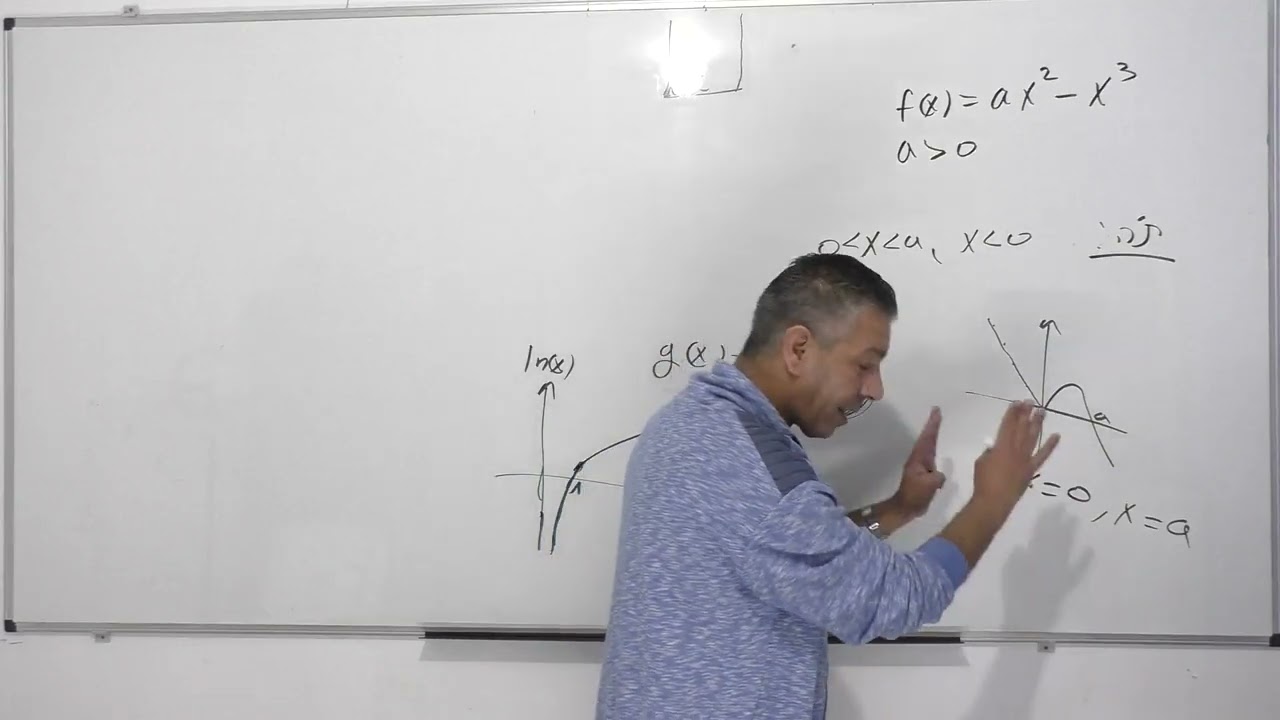 פתרון בגרות 582 קיץ 2021 מועד ב שאלה 5-חקירת פונקציית Ln.