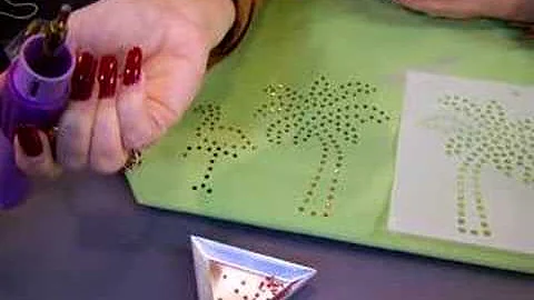 HotFix Crystal Rhinestone STENCIL Demonstration