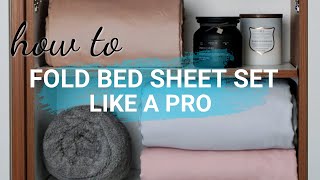 HOW TO FOLD A BED SHEET SET | Simple way to store your bed sheets | 2023 hack | Casaly Information