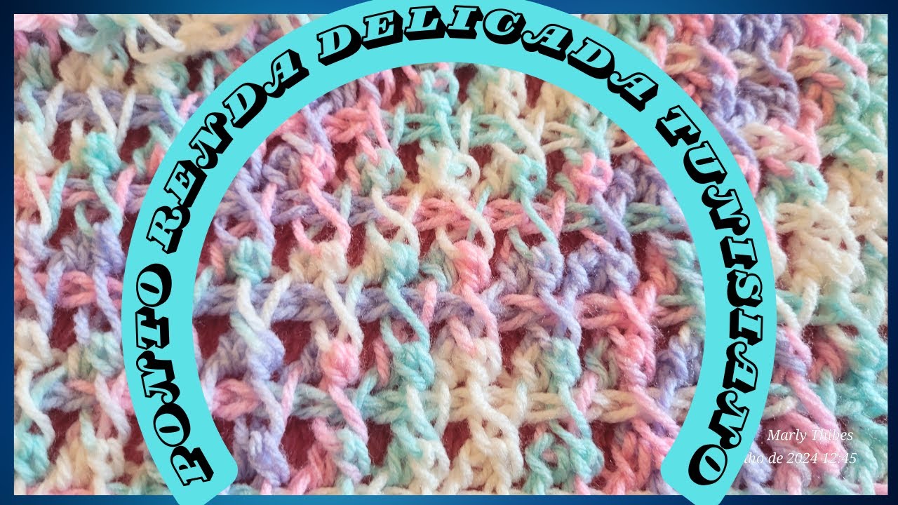 CROCHE TUNISIANO PONTO RENDA  CRUZADA TUTORIAL MARLY THIBES