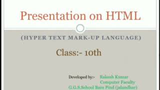 Introduction To HTML Basic in Punjabi