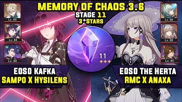 E0 Kafka Carry W/ Sampo & E0 The Herta Carry (3 Stars) Memory Of Chaos 11 Honkai Star Rail 3.6