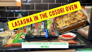 air fryer. Lasagna with a twist meaning coriander,chilli and cheese spread filling