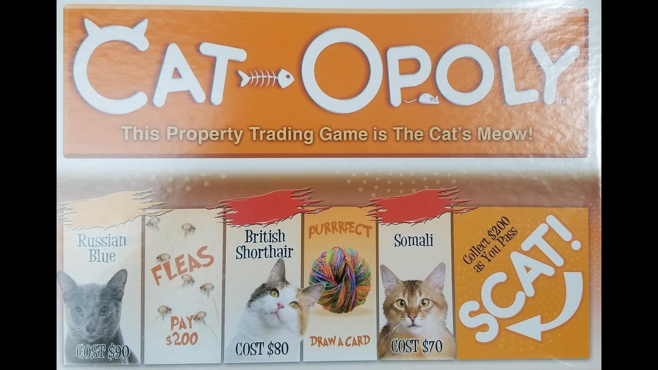 Cat-Opoly Monopoly Board Game By Late For The Sky Catopoly Feline NIB 