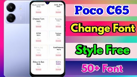 how to change font style in poco c65 | poco c65 font style change