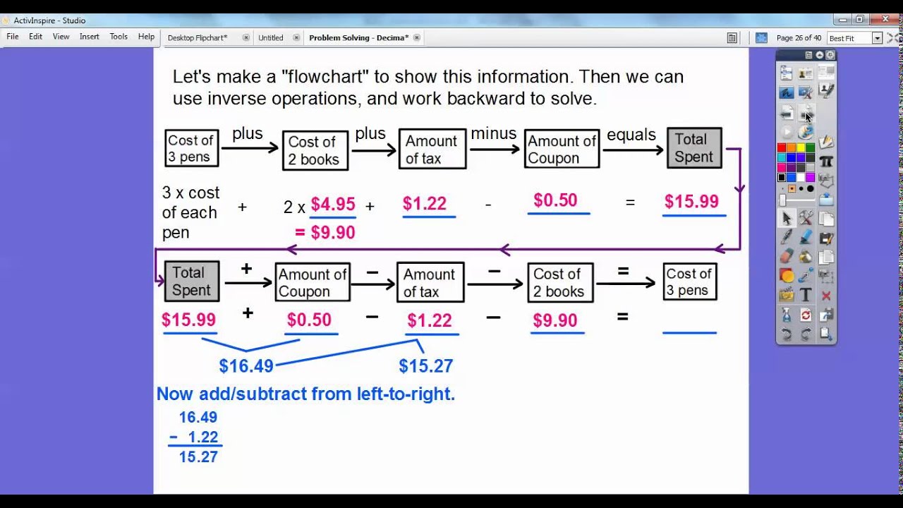 lesson 5.8 problem solving decimal operations