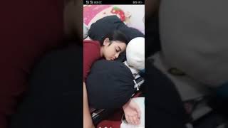 Bigo live!! Lagi tidur di ganggu sang pacar