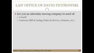 Custom Tariff Publishing, Household Good Bill of Lading, Order for Service