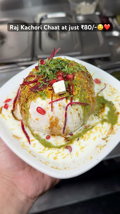 Raj Kachori Chaat🤤🥵 at ₹80/- Only #shorts #rajkachori #indianstreetfood