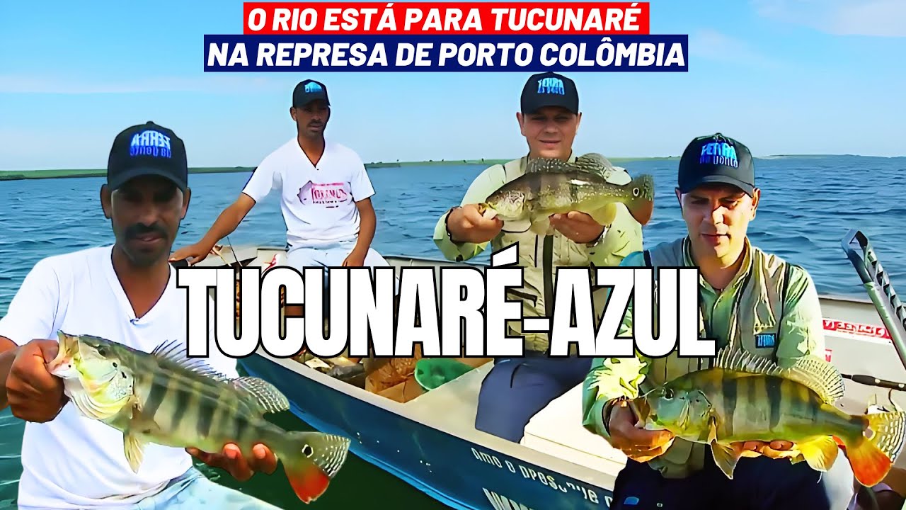MUITO TUCUNARÉ NO RIO GRANDE, UMA FARTURA DE AZULÃO NA PESCARIA NA REPRESA DE PORTO COLÔMBIA