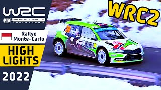 WRC2 Rally Highlights Day 1 + 2 : WRC Rallye Monte-Carlo 2022