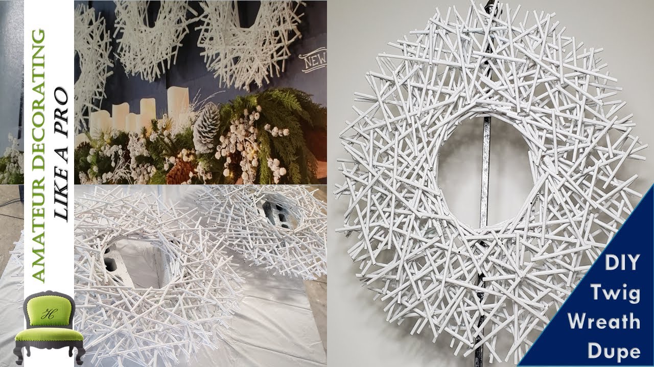 DIY Pier1 49 Twigs Wreath for 7 Using Dollar Tree Straws / Festive