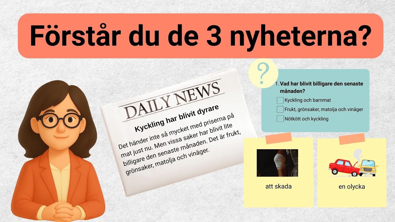 Hörförståelse övning – 3 nyheter på lätt svenska (SFI)