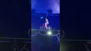 They do WHAT in the circus? 🎪 🏍️🍿 #circus #stunts #tightrope