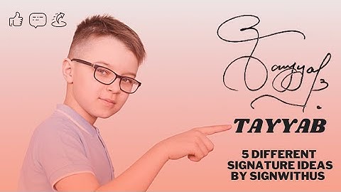 Tayyab ♡ Name Signature Style | easy way | cursive writing