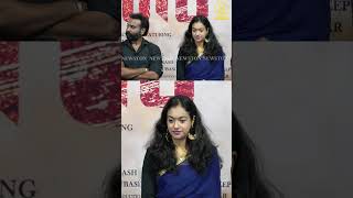 Cute ஆக தணண கடதத Shruthi Narayanan. Guts Movie Audio Launch Jaquar Thangam