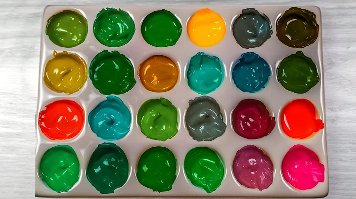 24 Colors Using Basic Acrylic Paint—All in Just 6 Minutes! Satisfying Color Mixing