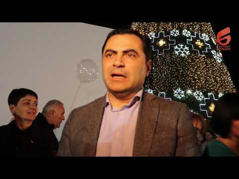 ზუგდიდში ნაძვის ხე აინთო