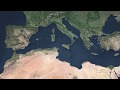 Zanclean flood of the mediterranean in sicily  computer animation