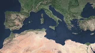 Zanclean Flood of the Mediterranean in Sicily - computer animation