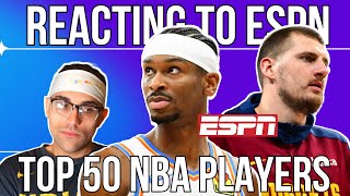 Reacting to ESPN's TOP 50 NBA Players!
