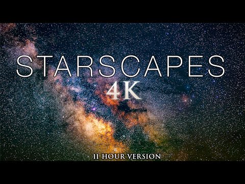 8 HOURS of STARSCAPES (4K) Stunning AstroLapse Scenes plus Relaxing Music for Deep Sleep & Relaxation