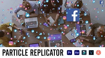 Particle Replicator l Social Media Icon l 4K Resolution