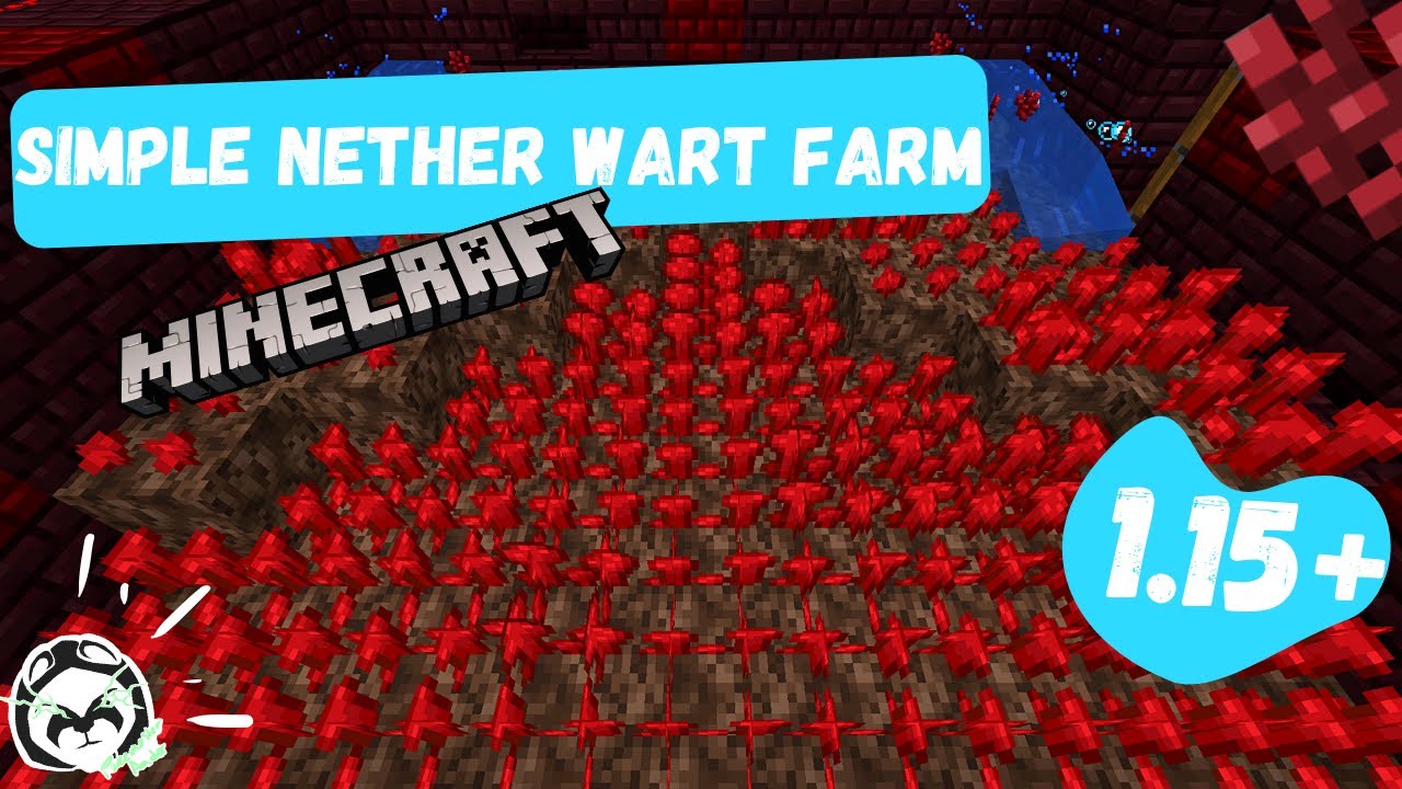 Simple nether wart farm minecraft tutorial (1.15+)