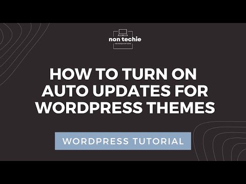 How to turn on Auto Update on Wordpress Themes | Automating WordPress Updates