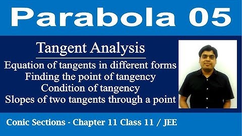Parabola # 5 | Tangent Analysis | Point of tangency | Condition of tangency |Chapter 11 Class 11|JEE