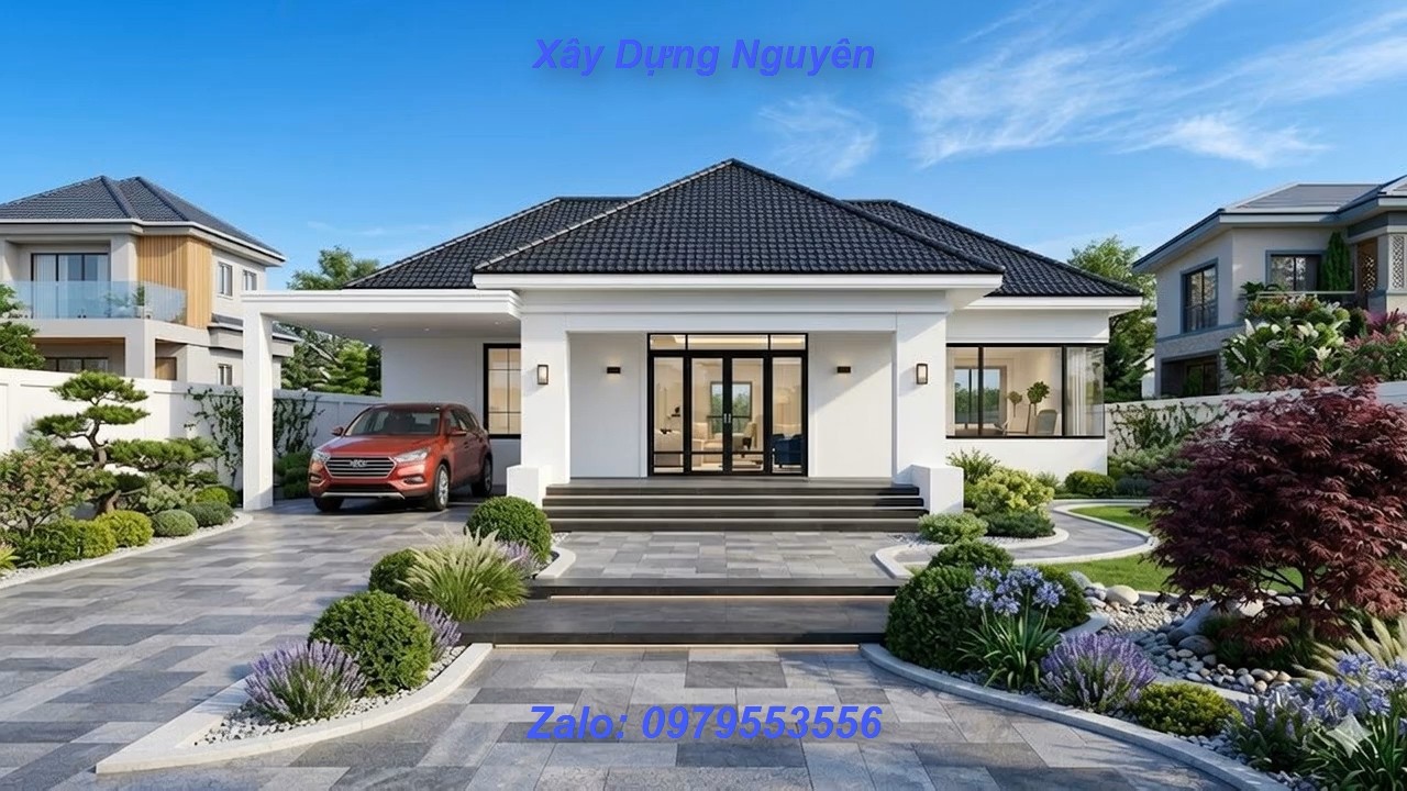Mẫu Nhà Cấp 4 Mái Nhật Diện Tích 12x14m Thiết Kế 3 Phòng Ngủ #cap4 #mainhat