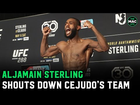 Aljamain Sterling snaps at Henry Cejudo's team: "Shut the f*** up!" | UFC 288 Official Weigh-Ins