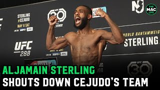 Aljamain Sterling snaps at Henry Cejudo's team: "Shut the f*** up!" | UFC 288 Official Weigh-Ins