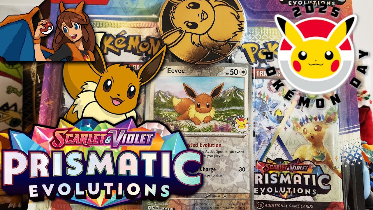 prismatic evolutions eevee pokemon day promo card blister pack Happy Pokemon Day!! Opening a Prismatic Evolutions Eevee Blister Pack of  Pokemon Cards!