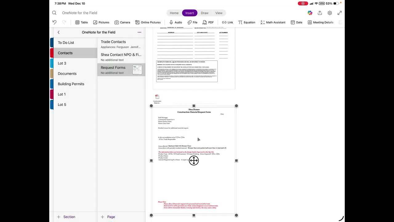OneNote for the Field: Contacts, Documents, & Sharing
